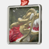 Chinesische Drachenbootfigur, Stanley Park Ornament Aus Metall (Links)