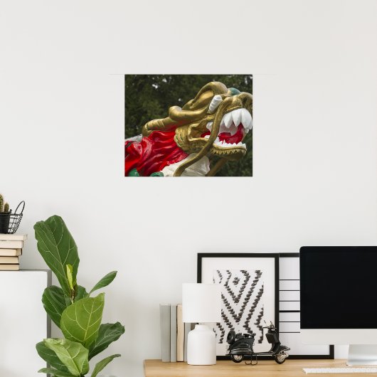 Chinesische Drachenbootfigur, Stanley Park Poster (Heimbüro)