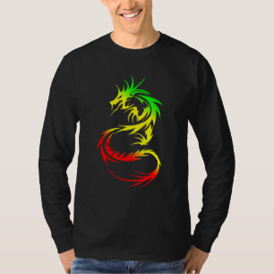 Chinesische Drachenfantasie Tattoo farbenfrohe Myt T-Shirt
