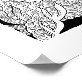 Chinesische Drachenfarben Sketch Wand Kunstdrucken Poster (Ecke)