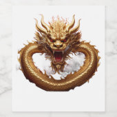 Chinesische Drachenkraft Weinetikett (Einzelnes Label)