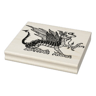 Chinesische Drachenkunst Briefmarke Gummistempel
