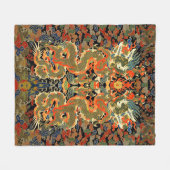 Chinesische Drachenkunst Fleecedecke (Vorderseite (Horizontal))