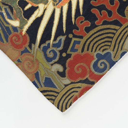 Chinesische Drachenkunst Fleecedecke (Ecke)