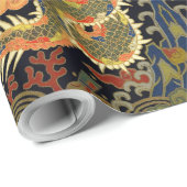 Chinesische Drachenkunst Geschenkpapier (Rolleneckpunkt)