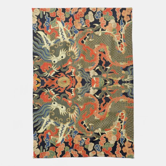 Chinesische Drachenkunst Geschirrtuch (Vertikal)