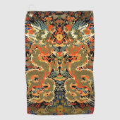 Chinesische Drachenkunst Golfhandtuch (Vorderseite)