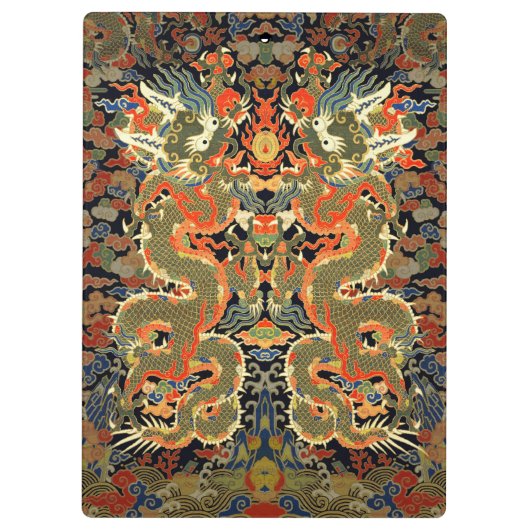 Chinesische Drachenkunst Klemmbrett (Rückseite)