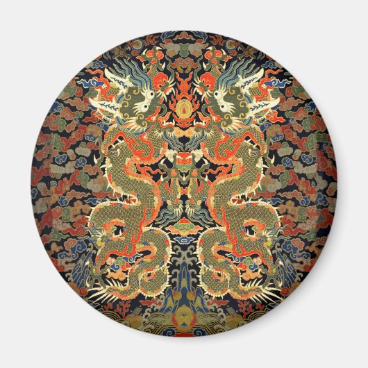 Chinesische Drachenkunst Magnet (Vorne)