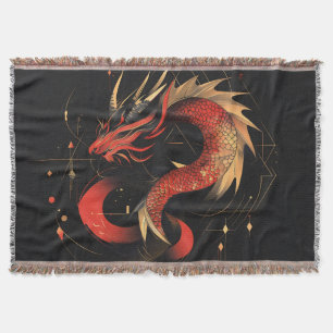 Chinesische Drachenkunst mit majestätischer Rot- u Decke