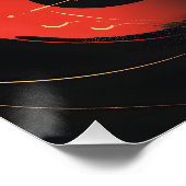 Chinesische Drachenkunst mit majestätischer Rot- u Poster (Ecke)