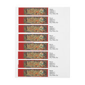 Chinesische Drachenkunst Rundum-Adressaufkleber (Bogen)