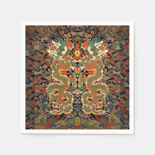 Chinesische Drachenkunst Serviette (Vorderseite)