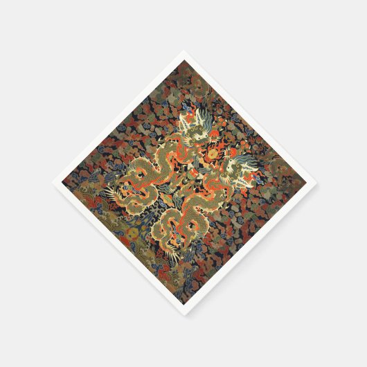 Chinesische Drachenkunst Serviette (Ecke)
