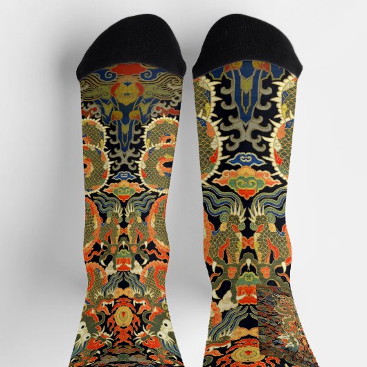 Chinesische Drachenkunst Socken (Oben)