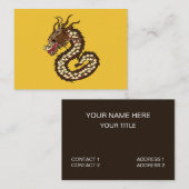 Chinesische Drachenkunst Visitenkarte (Vorne/Hinten)