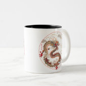 Chinesische Drachenkunst Zweifarbige Tasse (VorderseiteRechts)