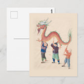 Chinesische Drachentanz-Postkarte Postkarte (Vorne/Hinten)