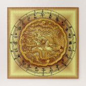 Chinesische Drachenuhr ~ Dragon und Phoenix ~ Puzzle (Vertikal)