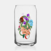 Chinesische Dragon Navy Blue Blumen Dosenglas (Vorderseite)