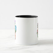 Chinesische Dragon Navy Blue Blumen Tasse (Zentrum)