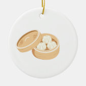 Chinesische Dumplings Keramik Ornament (Vorne)