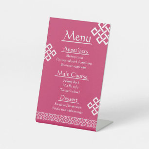 Chinesische Elegance im Himbeerry-Schild Sockelschild