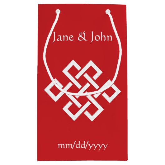 Chinesische Elegance in Cherry-Geschenktasche Kleine Geschenktüte (Rückseite)