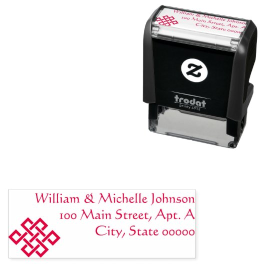 Chinesische Elegance Self-Inking-Address-Briefmark Permastempel (Beispiel)