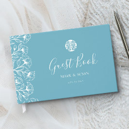 Chinesische Elegante Double Happiness Hochzeit Gästebuch