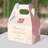 Chinesische Elegante Double Happiness Peonies Wedd Geschenkschachtel