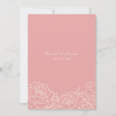 Chinesische Elegante Peony Double Happiness Hochze Einladung (Rückseite)