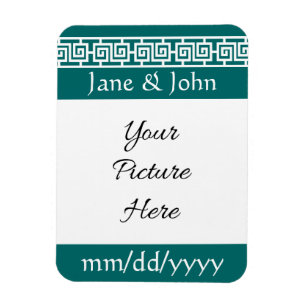 Chinesische Eleganz im Aquamarinen Rett-the-Date-M Magnet
