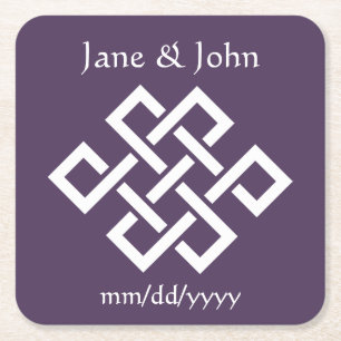 Chinesische Eleganz im Lila Paper Untersetzer