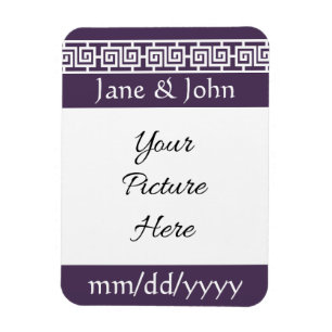 Chinesische Eleganz im Lila Rett-the-Date-Magnet Magnet