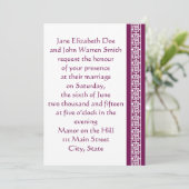 Chinesische Eleganz im Weinbau Einladung zur Hochz (Stehend Vorderseite)