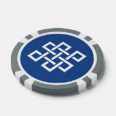 Chinesische Eleganz in Blau Pokerchips (Einzeln)