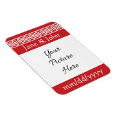 Chinesische Eleganz in Cherry Rett-the-Date-Magnet Magnet (Rechte Seite)