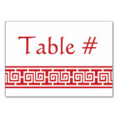 Chinesische Eleganz in der Cherry Table Card Tischnummer (Rückseite)