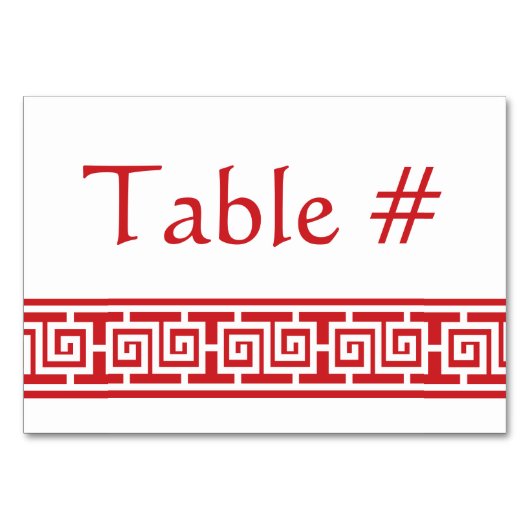 Chinesische Eleganz in der Cherry Table Card Tischnummer (Vorderseite)