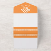 Chinesische Eleganz in Orange All In One Einladung (Außenbereich)