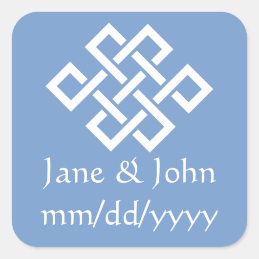 Chinesische Eleganz in Periwinkle Sticker (Vorderseite)