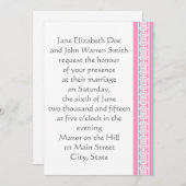 Chinesische Eleganz in Petal Pink Einladung Hochze (Vorne/Hinten)