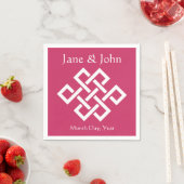 Chinesische Eleganz in Raspberry Napkins Serviette (Beispiel)
