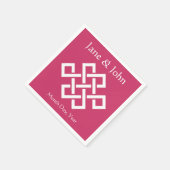 Chinesische Eleganz in Raspberry Napkins Serviette (Ecke)