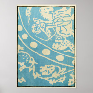 Chinesische Elfenbeinschnitzerei Musterkunst 1880 Poster