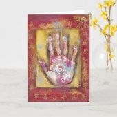 Chinesische Energie-Hand Karte (Gelbe Blume)
