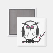 Chinesische Eule - Magnet (Vorderseite/Rückseite)