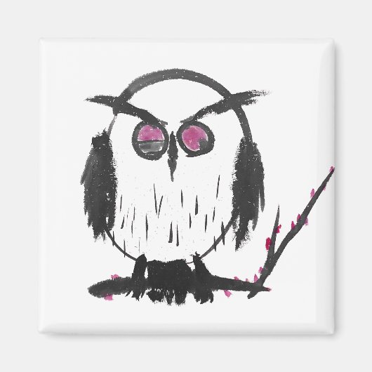 Chinesische Eule - Magnet (Vorne)