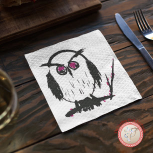 Chinesische Eule - Napkin Serviette